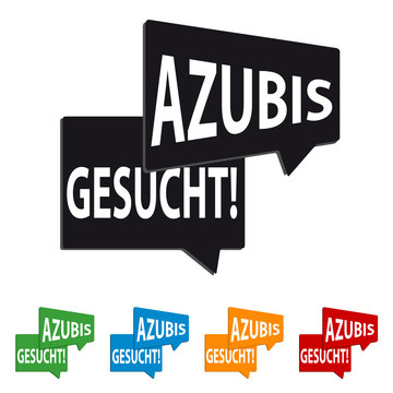Azubis Gesucht - Bunte Vektor Sprechblasen