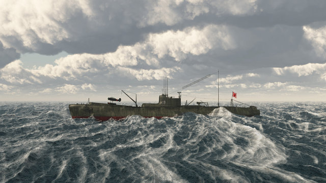 Japanisches Unterseeboot aus dem Zweiten Weltkrieg