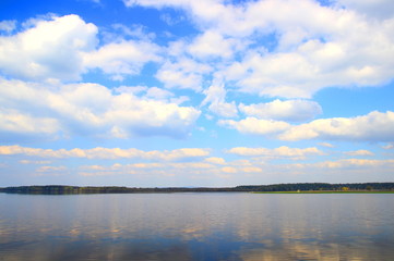 Flood in field, Nature park Lonjsko polje, Croatia