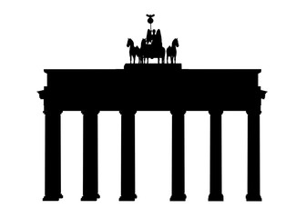 Silhouette des Brandenburger Tors in Berlin © Michael Rosskothen