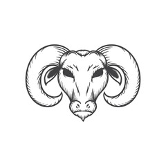 goat head vector illustration