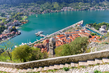 Old Town of Kotor from the Castle, Montenegro
