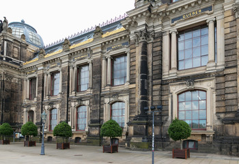 Fototapeta premium Dresden, Germany - August 4, 2017: Zwinger - late German Baroque, founded in the early 18th century. a complex of four magnificent palace buildings.