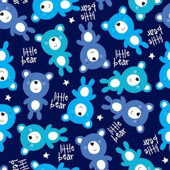 Fototapeta premium seamless teddy bear pattern vector illustration