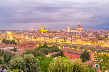 Fototapeta na wymiar Evening View of Florence, Italy