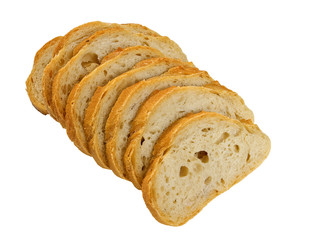 Freshly sliced homemade bread