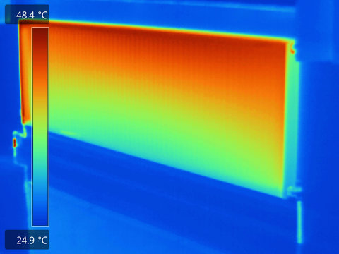 Thermal image of radiator