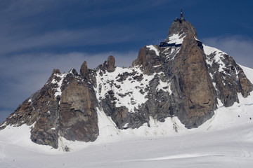 Great summit of Aiguille du Midi in June.