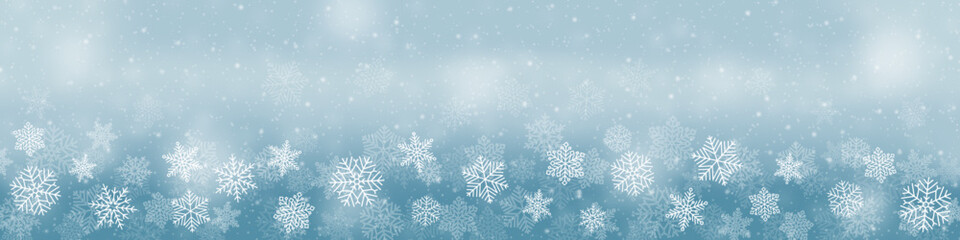 Snow christmas banner background