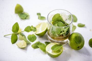 fresh mojito in progress