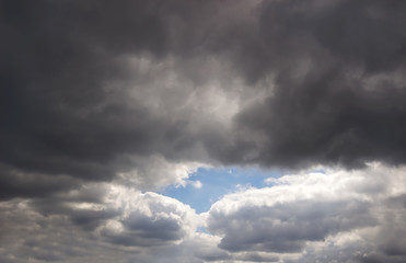 Dark clouds or rain cloud before a thunderstorm background.