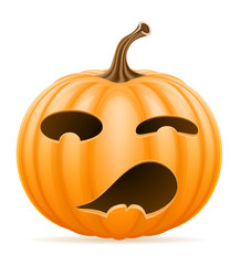 horrible pumpkin halloween stock vector illustration