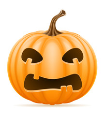 horrible pumpkin halloween stock vector illustration