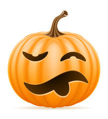 horrible pumpkin halloween stock vector illustration
