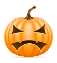 horrible pumpkin halloween stock vector illustration