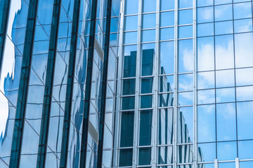 detail shot of modern business buildings in city