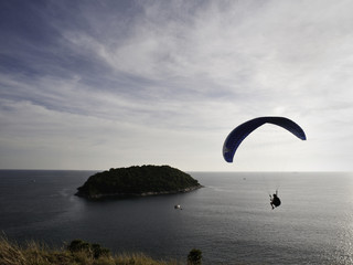Parasailing Over The Ocean