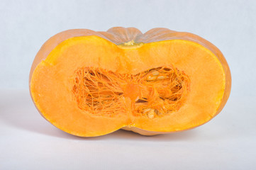 Orange pumpkin close-up