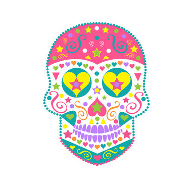 Sugar skull icon, Day of the dead