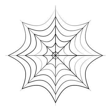 Spider Web Icon Symbol Design. Vector illustration of cobweb isolated on white background. Halloween graphic.