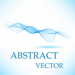 Abstract vector background, blue waved lines for brochure, website, flyer design.