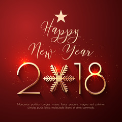 Fototapeta na wymiar Happy New Year 2018 text design