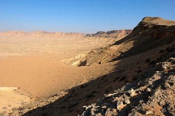 Crater Ramon sand dune ,Negev desert.
