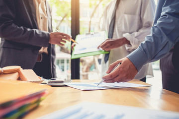 Business people meeting at working with financial reports