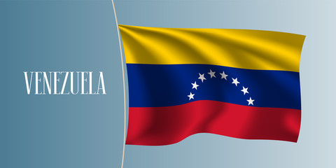 Venezuela waving flag vector illustration