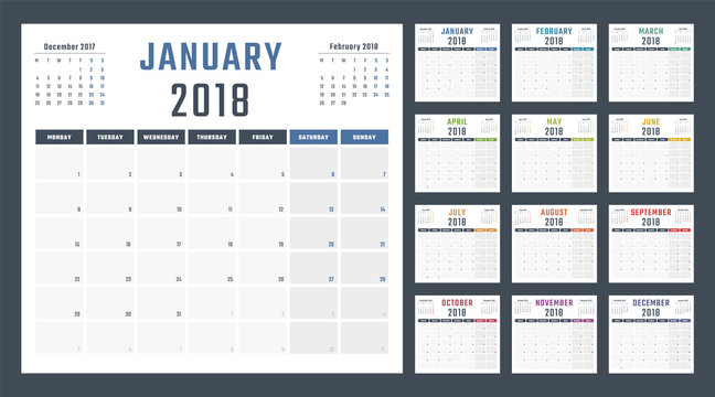 Year 2018 Calendar Images – Browse 54,374 Stock Photos
