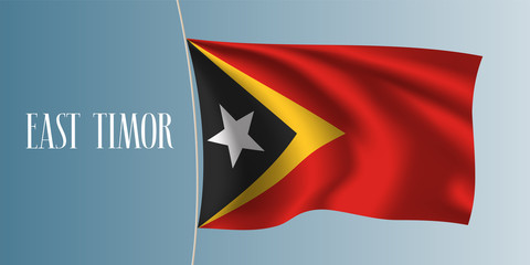 East Timor waving flag vector illustration