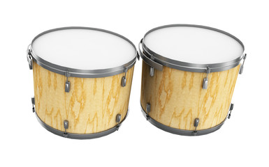 Bass drum. 3d illustration isolated on white background