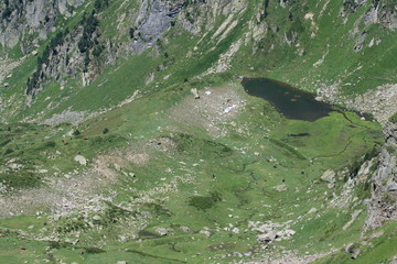 Pyrenean lake in Ariege. Occitanie in South of France