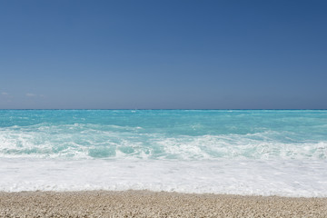 Exotic sea with clear blue sky