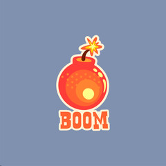 Flat design social network sticker