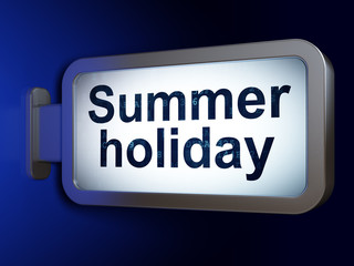 Obraz premium Vacation concept: Summer Holiday on billboard background