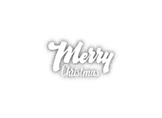 Merry Christmas, xmas badge with handwritten lettering, Lettering design card template Creative typography for Holiday Greeting Gift Poster