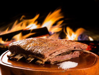 Barbecue ribs, traditional Brazilian barbecue. © paulovilela