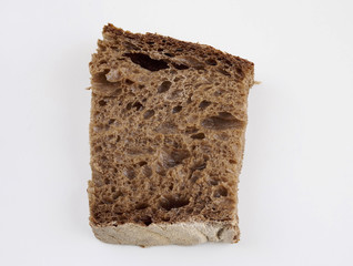 Malt rye bread isolated