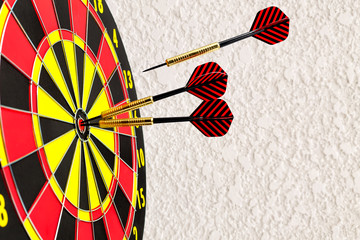 Arrows with Target dart background ,metaphor to target marketing or target arrow concept.