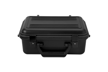 Black case for guns isolated for white