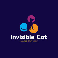 Invisible Cat Logo Design Template