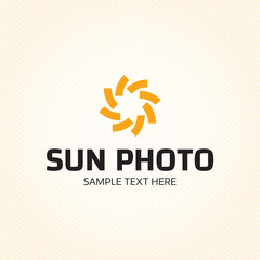 Sun Photo Logo Design Template