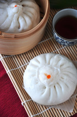 Top view of Siopao Chinese Bun