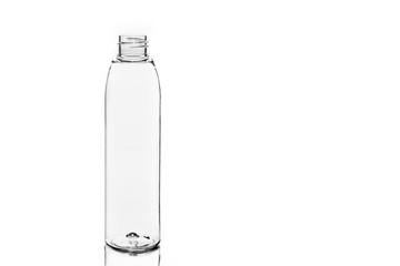 empty bottle cosmetic packaging on a white background