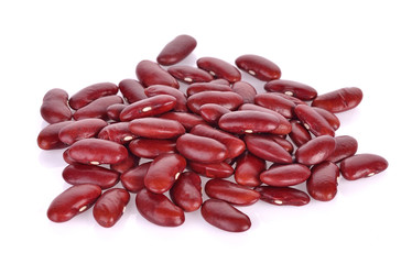 Red bean on white background