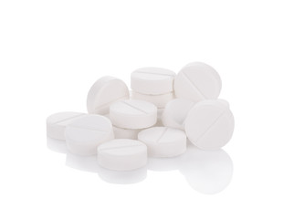 Fototapeta na wymiar pills isolated on the white backgrounds
