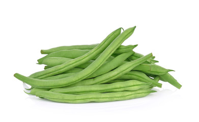 Green beans isolated on a white background.