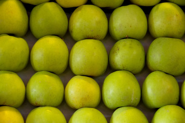 Pile of green apples