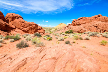 amazing valley of fire desert landscape, nevada